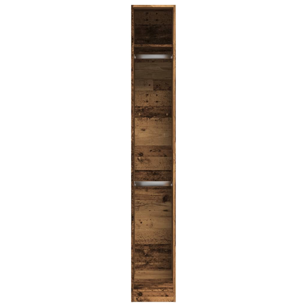 Garderobe gammelt træ look 30x50x200 cm træmateriale