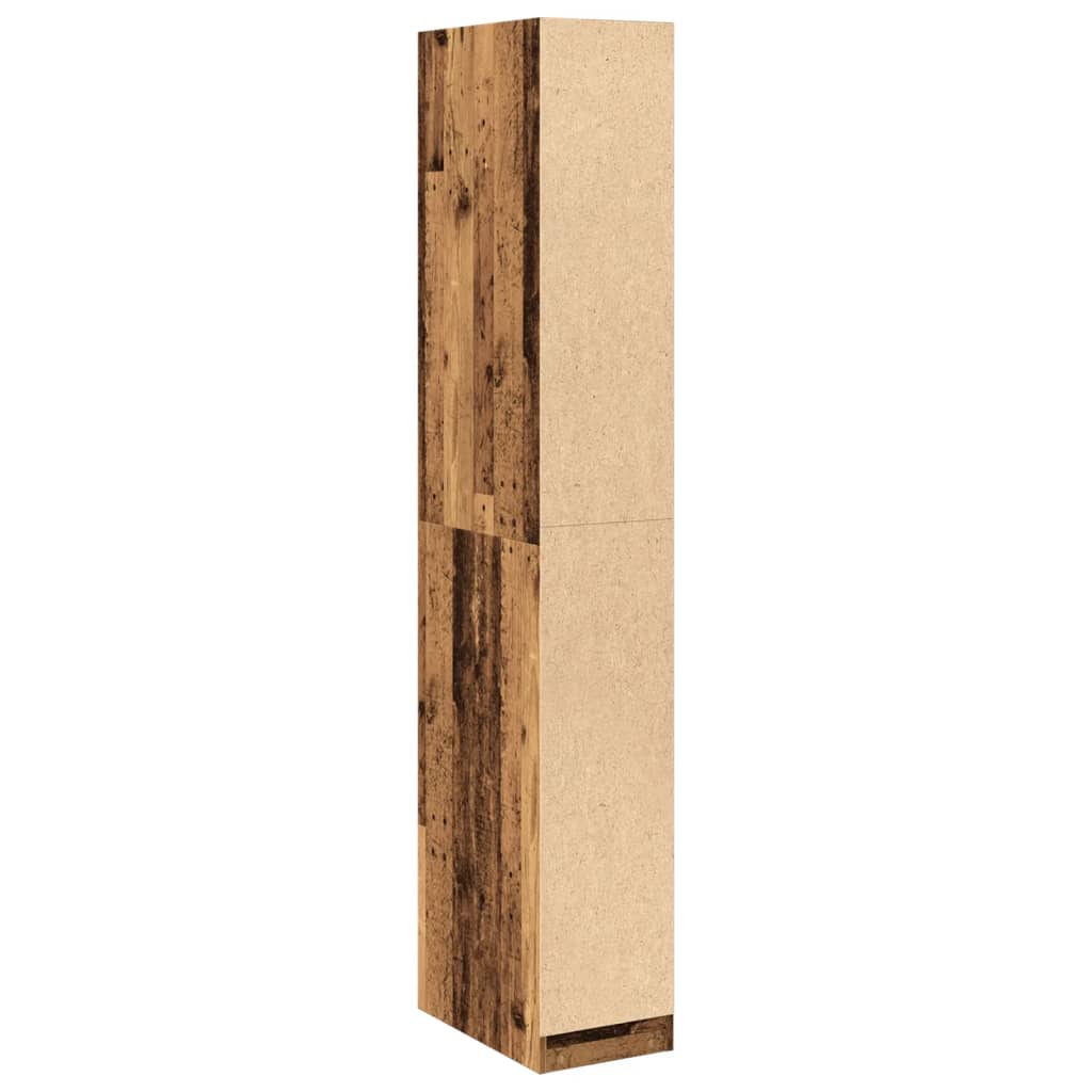 Garderobe gammelt træ look 30x50x200 cm træmateriale