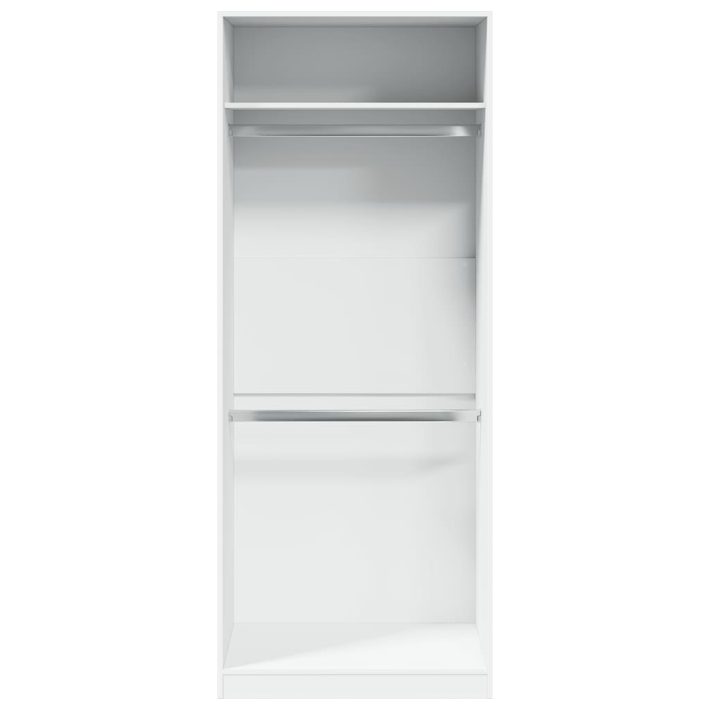 Garderobe Hvid 80x50x200 cm Træ Materiale