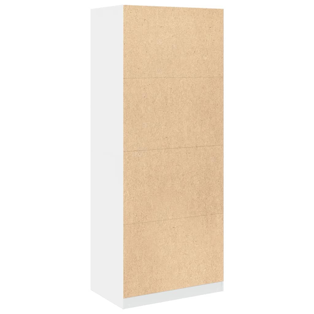 Garderobe Hvid 80x50x200 cm Træ Materiale