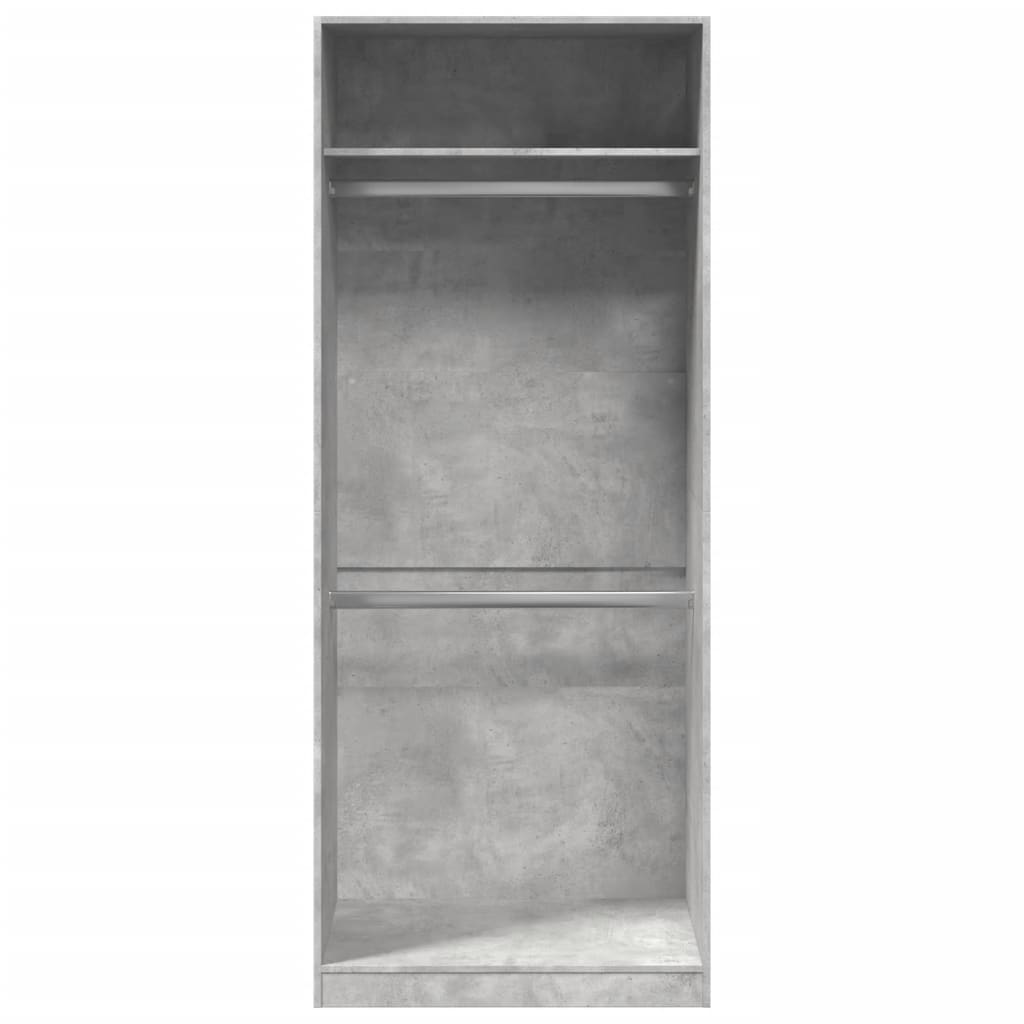 Garderobe Beton Grå 80x50x200 cm Træmateriale