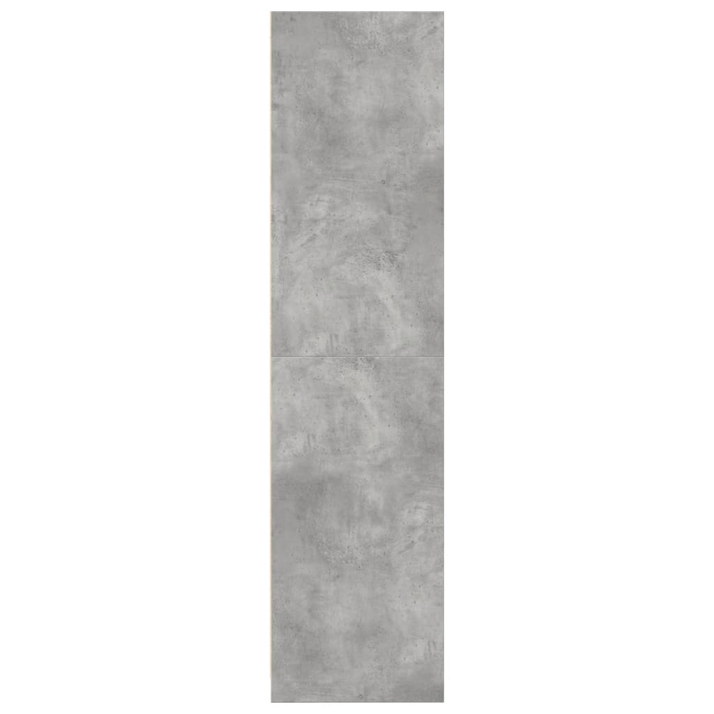 Garderobe Beton Grå 80x50x200 cm Træmateriale