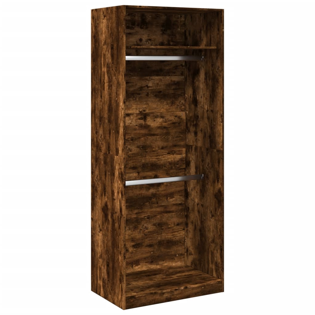 Garderobe røget eg 80x50x200 cm træmateriale