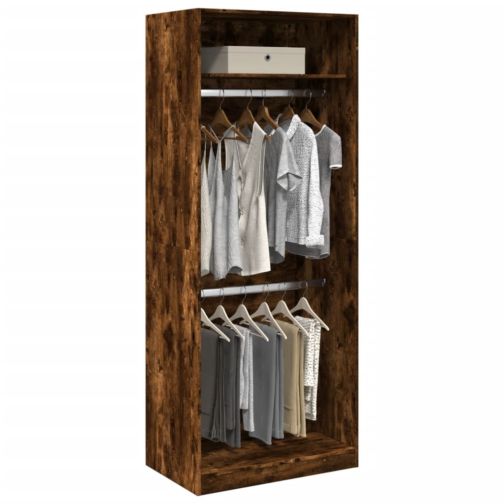 Garderobe røget eg 80x50x200 cm træmateriale