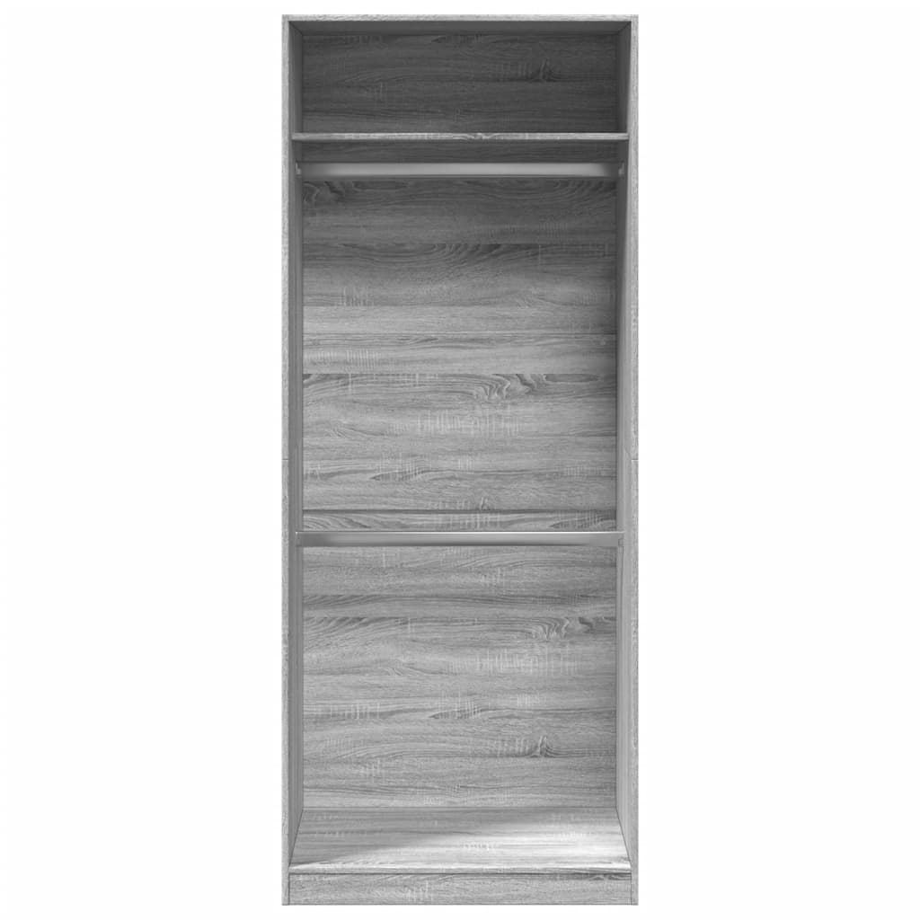 Garderobe Grå Sonoma 80x50x200 cm Træmateriale