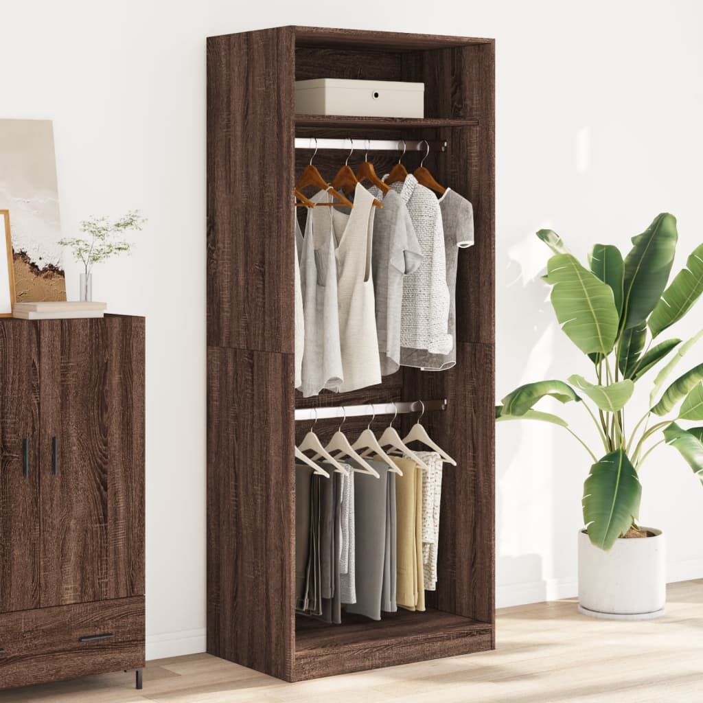 Garderobe Brun Eg Look 80x50x200 cm Træmateriale