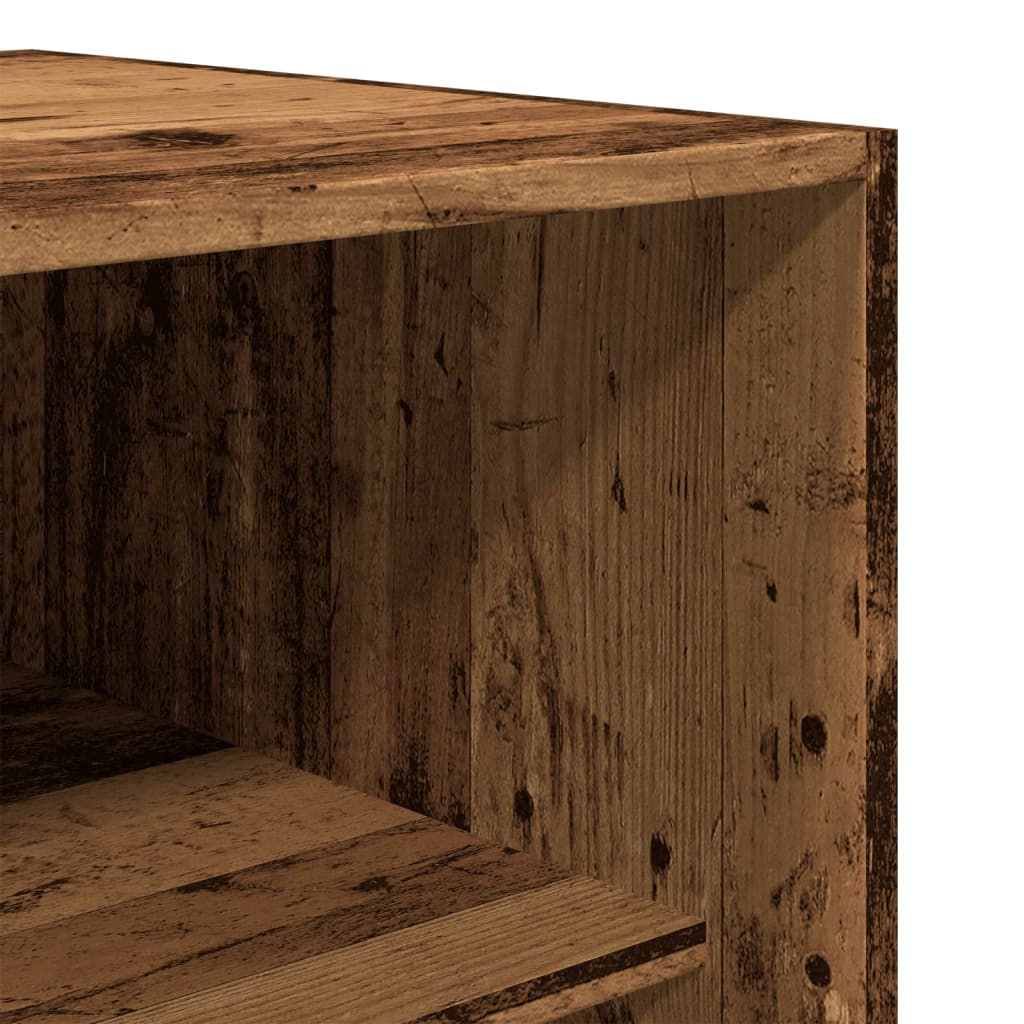 Garderobe gammelt træ look 80x50x200 cm træmateriale