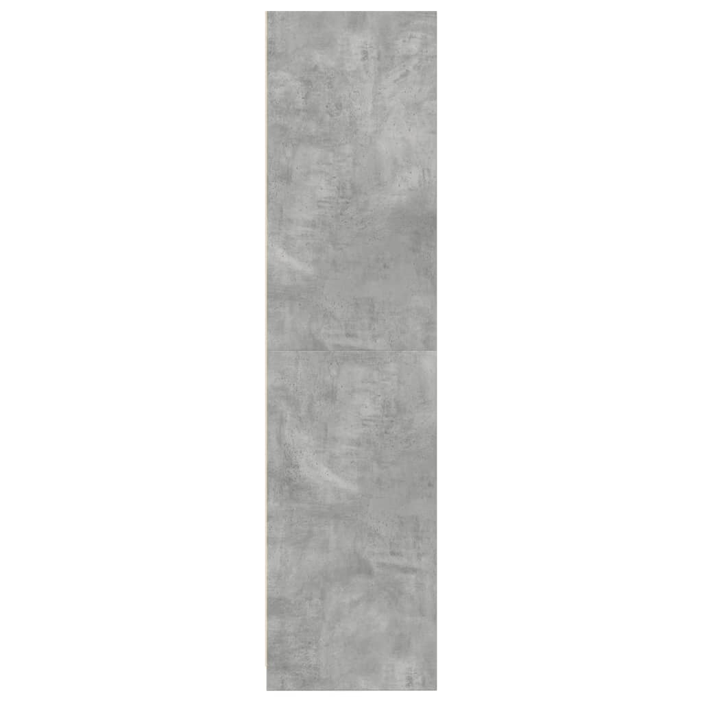 Garderobe Beton Grå 100x50x200 cm Træmateriale