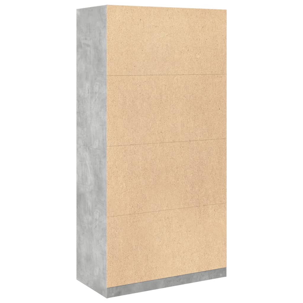 Garderobe Beton Grå 100x50x200 cm Træmateriale