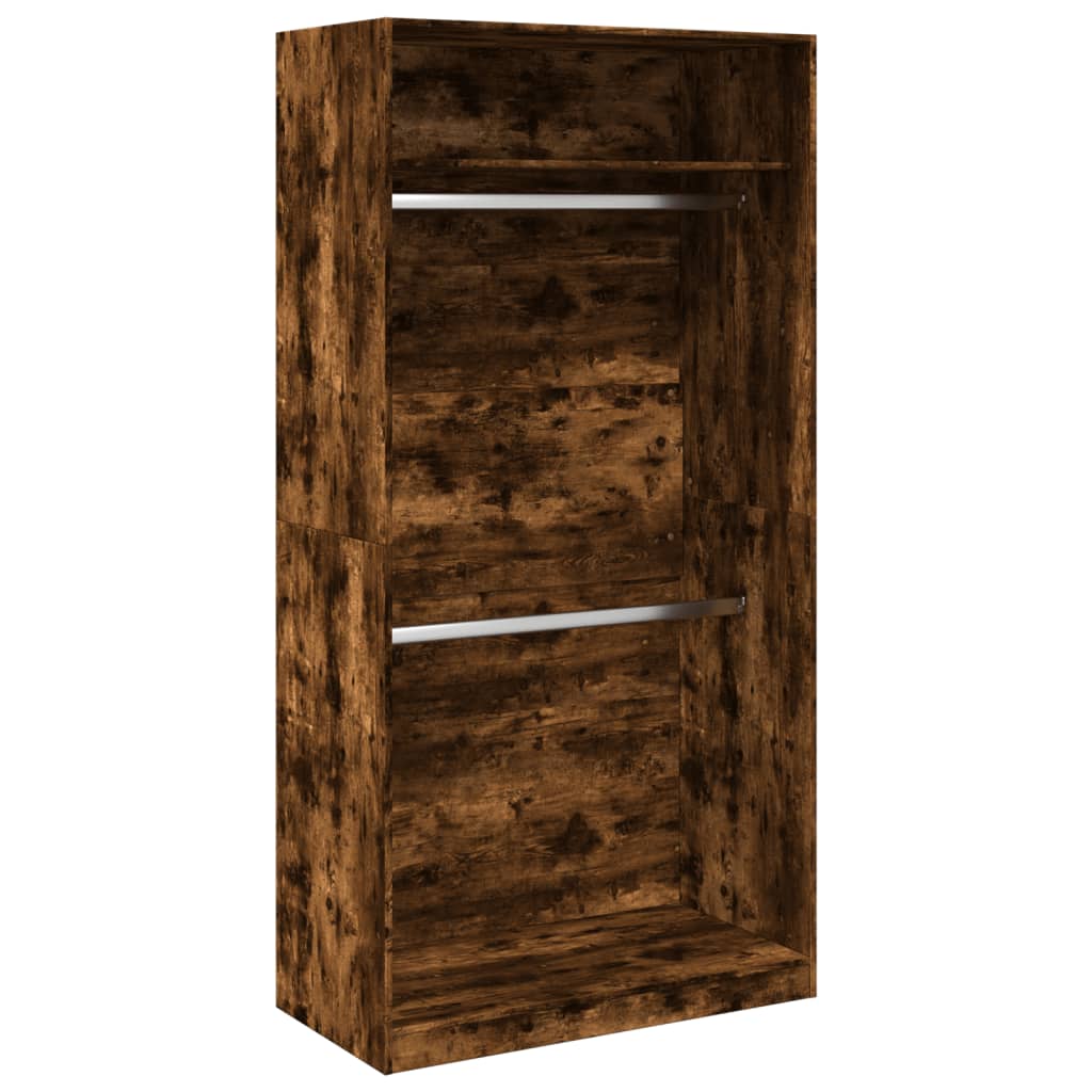 Garderobe røget eg 100x50x200 cm træmateriale