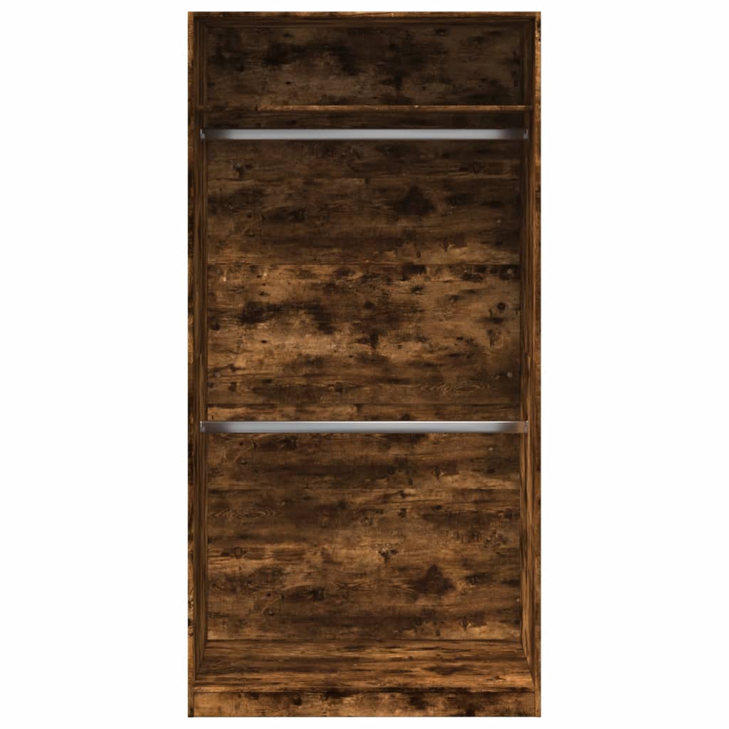 Garderobe røget eg 100x50x200 cm træmateriale