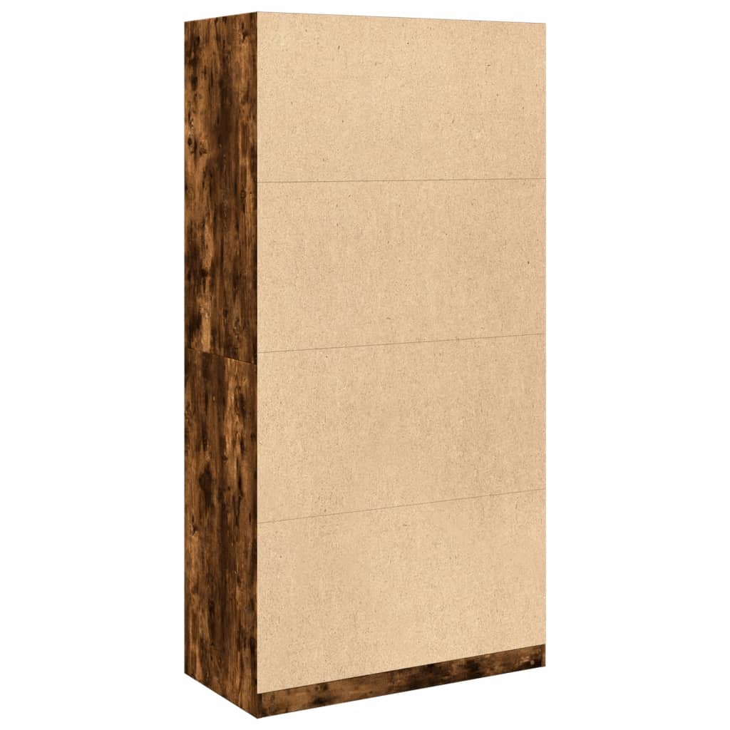 Garderobe røget eg 100x50x200 cm træmateriale