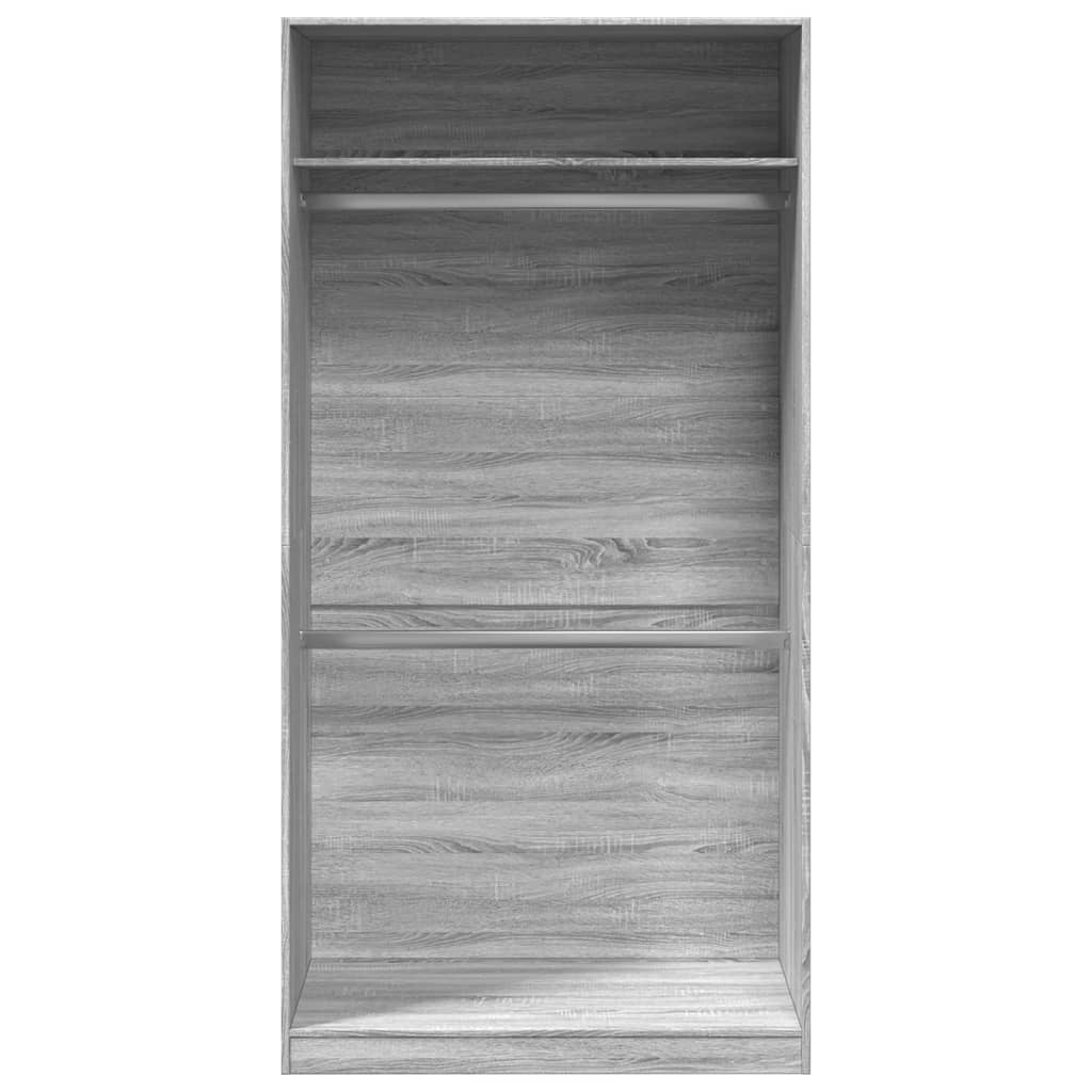 Garderobe Grå Sonoma 100x50x200 cm Træmateriale