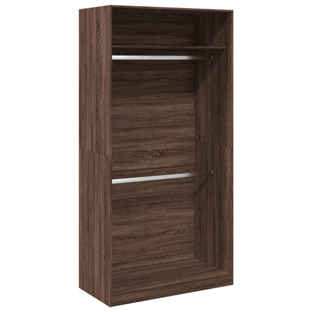Garderobe Brun Eg Look 100x50x200 cm Træmateriale