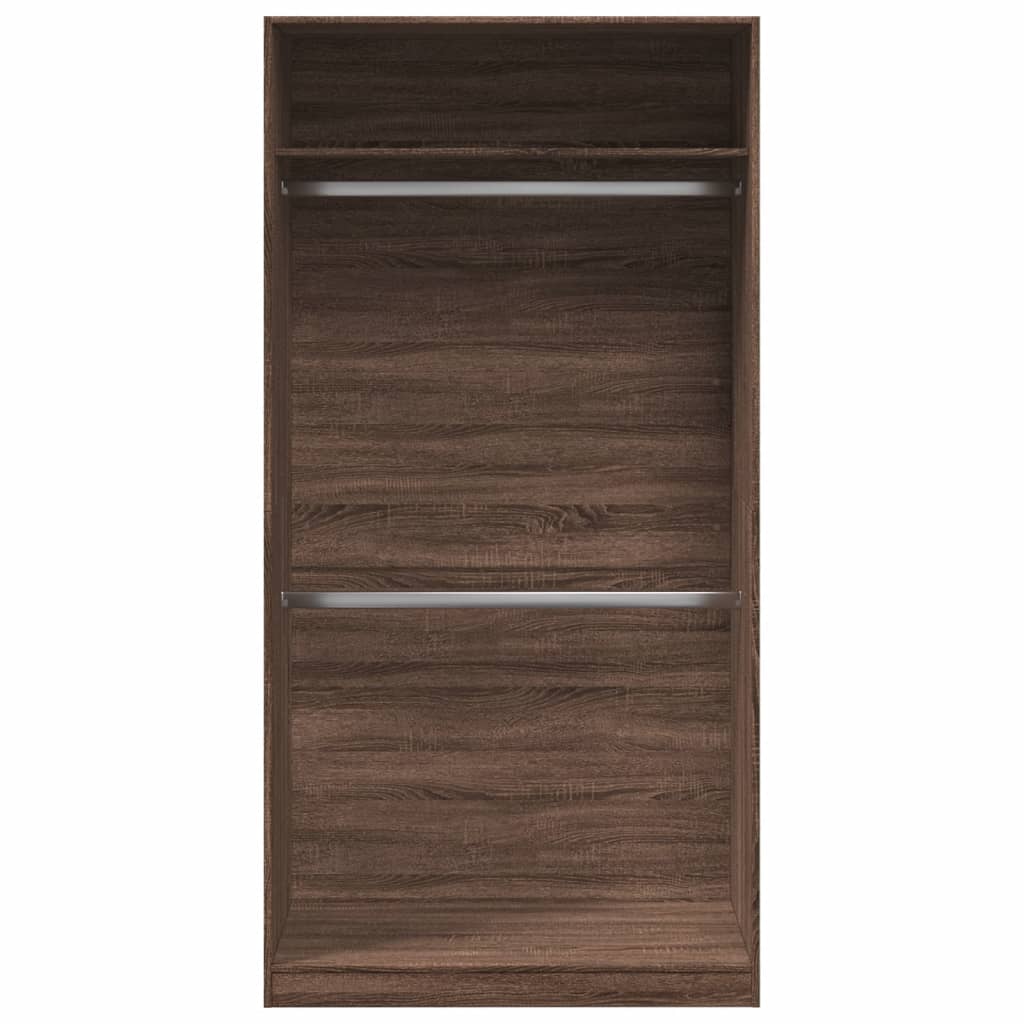 Garderobe Brun Eg Look 100x50x200 cm Træmateriale