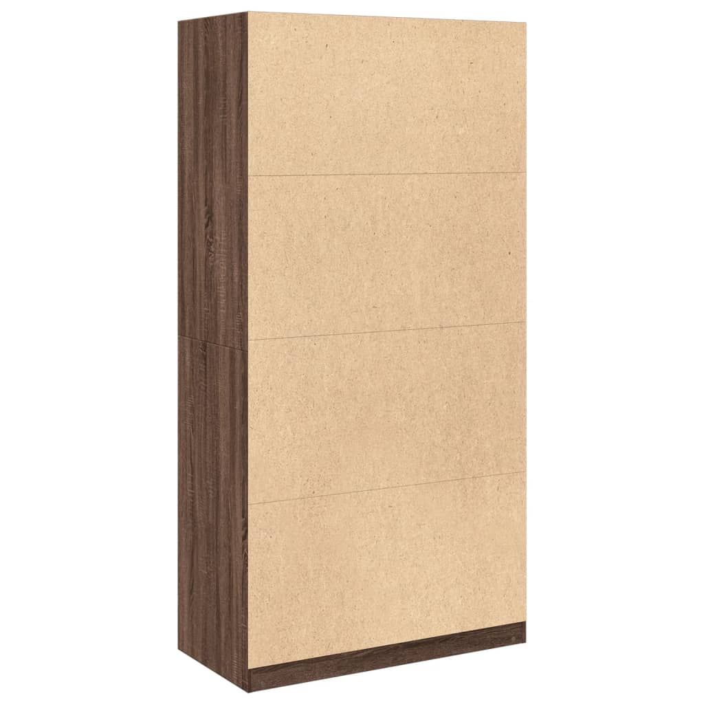 Garderobe Brun Eg Look 100x50x200 cm Træmateriale