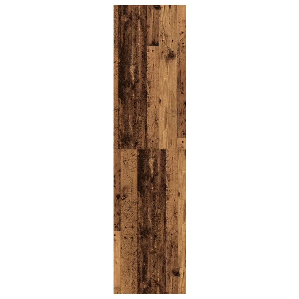 Garderobe gammelt træ look 100x50x200 cm træmateriale