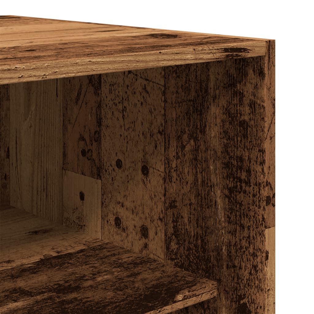 Garderobe gammelt træ look 100x50x200 cm træmateriale
