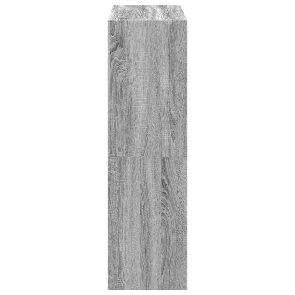 Bogreol Grå Sonoma 102x32x108 cm Træmateriale