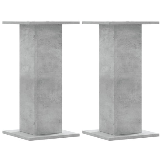 Pflanzenständer 2 Stk. Betongrau 30x30x60 cm Holzwerkstoff