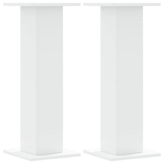 Pflanzenständer 2 Stk. Weiß 30x30x80 cm Holzwerkstoff