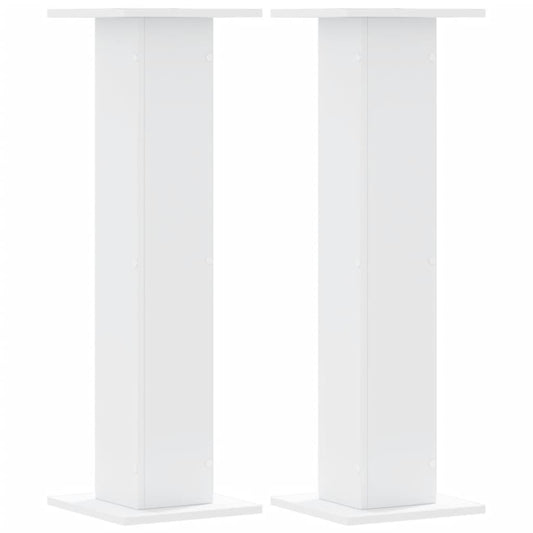 Pflanzenständer 2 Stk. Weiß 30x30x95 cm Holzwerkstoff