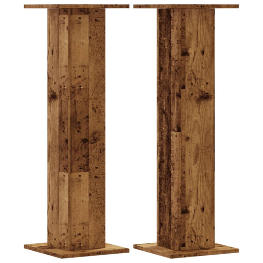Pflanzenständer 2 Stk. Altholz-Optik 30x30x95 cm Holzwerkstoff