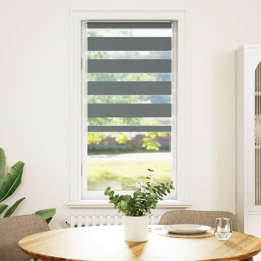 Doppelrollo Dunkelgrau 60x100 cm Stoffbreite 55,9 cm Polyester