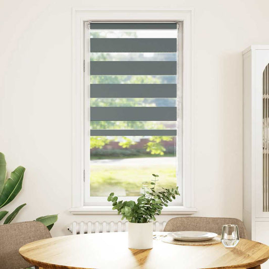 Doppelrollo Dunkelgrau 55x150 cm Stoffbreite 50,9 cm Polyester