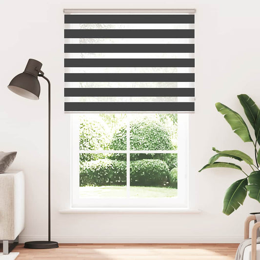 Doppelrollo Schwarz 140x200 cm Stoffbreite 135,9 cm Polyester