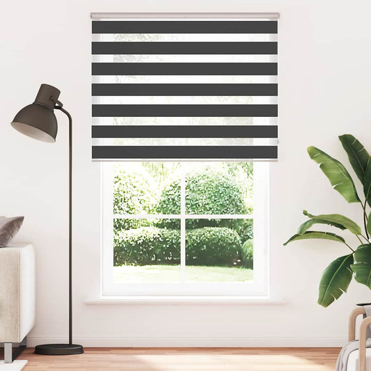 Doppelrollo Schwarz 140x230 cm Stoffbreite 135,9 cm Polyester