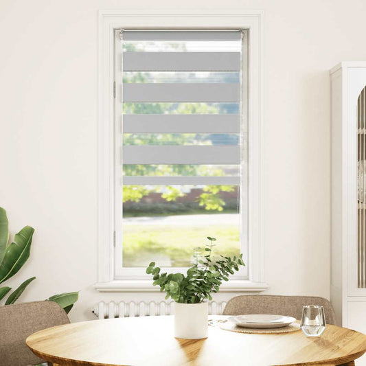 Doppelrollo Hellgrau 60x150 cm Stoffbreite 55,9 cm Polyester