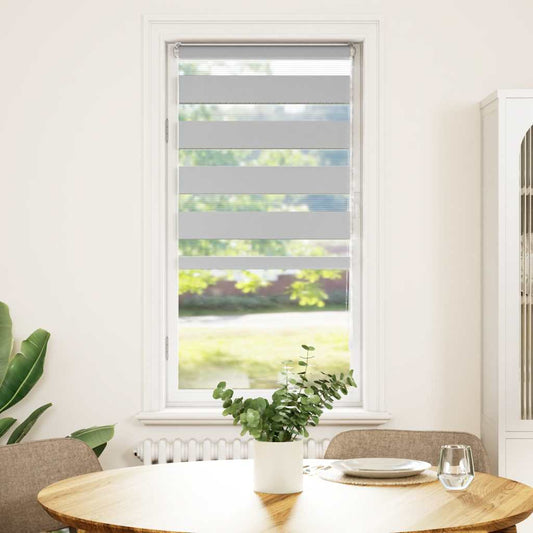 Doppelrollo Hellgrau 65x150 cm Stoffbreite 60,9 cm Polyester