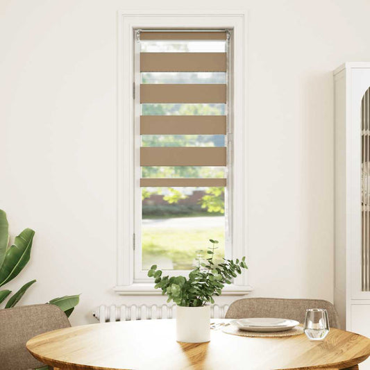 Doppelrollo Sandbraun 40x150 cm Stoffbreite 35,9 cm Polyester