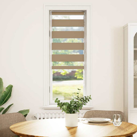 Doppelrollo Sandbraun 50x150 cm Stoffbreite 45,9 cm Polyester