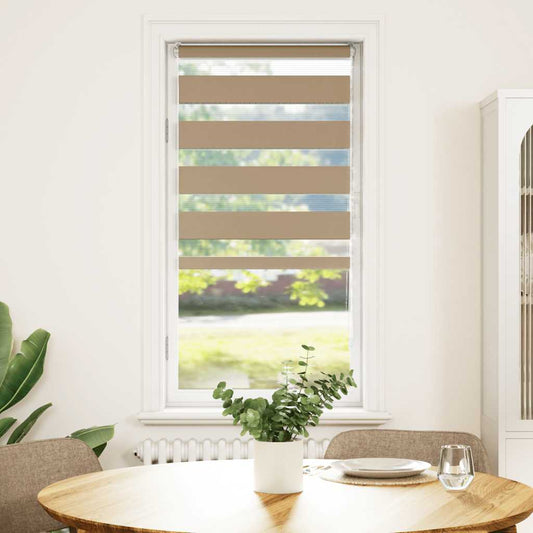 Doppelrollo Sandbraun 55x150 cm Stoffbreite 50,9 cm Polyester