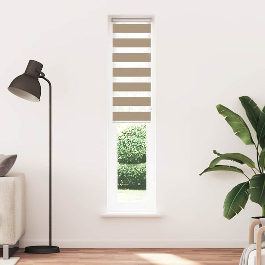 Doppelrollo Sandbraun 45x200 cm Stoffbreite 40,9 cm Polyester