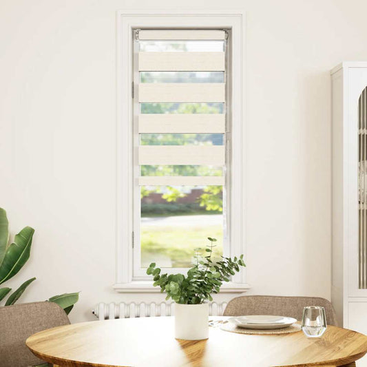 Doppelrollo Marmorbeige 40x100 cm Stoffbreite 35,9 cm Polyester