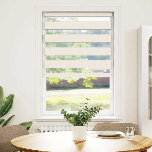 Doppelrollo Marmorbeige 75x150 cm Stoffbreite 70,9 cm Polyester