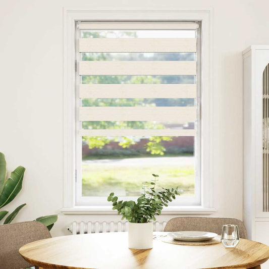 Doppelrollo Marmorbeige 85x150 cm Stoffbreite 80,9 cm Polyester