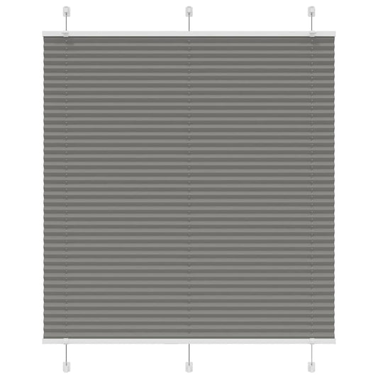 Plissee Anthrazit 120x100 cm Stoffbreite 119,4 cm Polyester