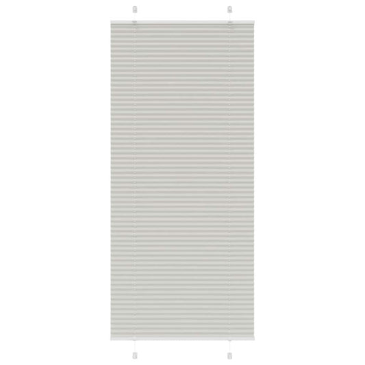 Plissee Hellgrau 85x200 cm Stoffbreite 84,4 cm Polyester