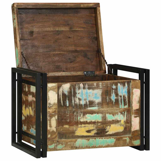 Aufbewahrungsbox Braun und Schwarz 60 x 40 x 41 cm Altholz