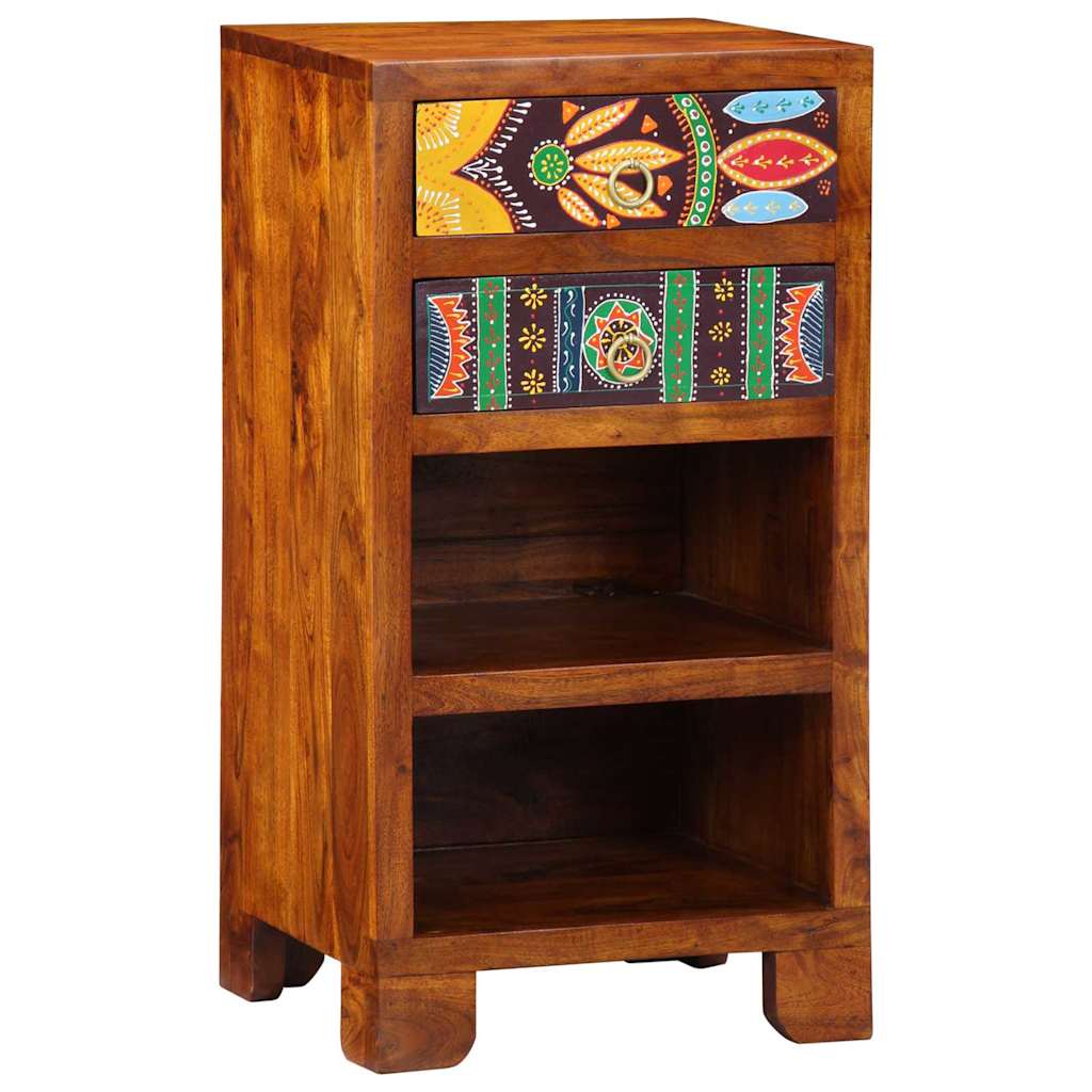 Telefontisch Braun 40 x 35 x 75 cm Massivholz Akazie