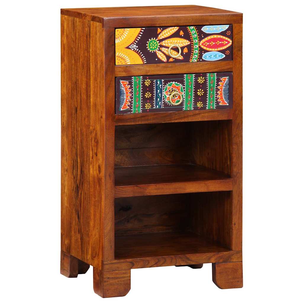 Telefontisch Braun 40 x 35 x 75 cm Massivholz Akazie