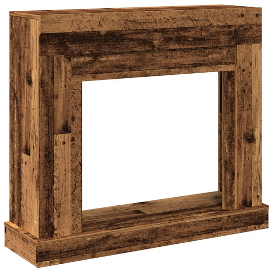Kaminumrandung Altholz-Optik 100x30x87,5 cm Holzwerkstoff