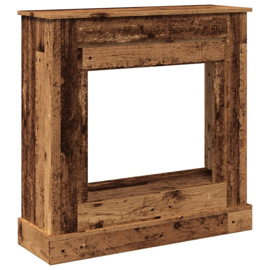 Kaminumrandung Altholz-Optik 90x30x90 cm Holzwerkstoff