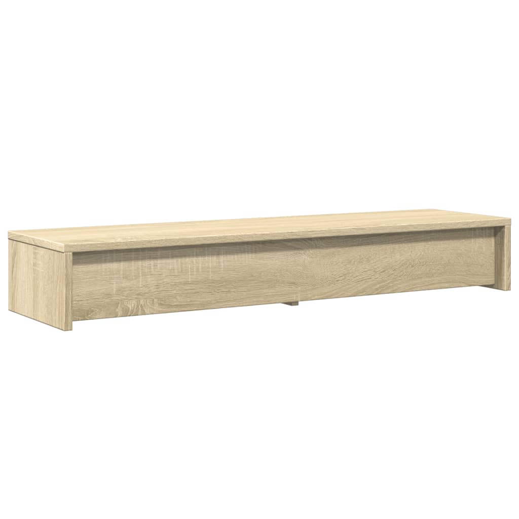 Monitorstativ med skuffer Sonoma eg 100x27x15 cm