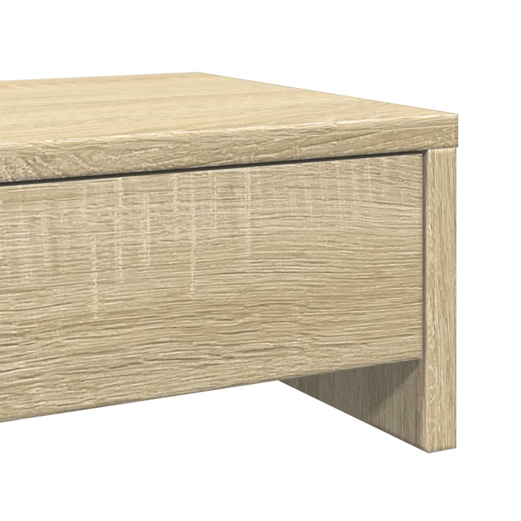 Monitorstativ med skuffer Sonoma eg 100x27x15 cm