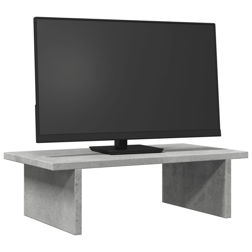 Skærmstativ Betongrå 50x27x15 cm Træmateriale